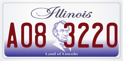 IL license plate A083220