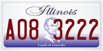 IL license plate A083222