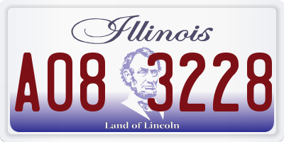 IL license plate A083228