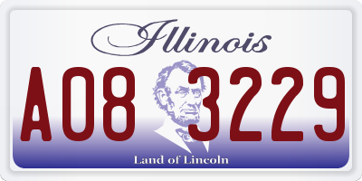 IL license plate A083229