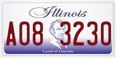 IL license plate A083230