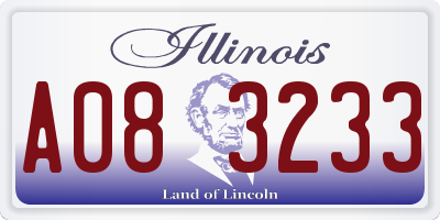IL license plate A083233