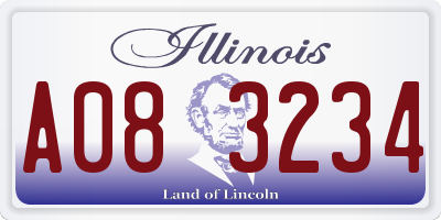 IL license plate A083234