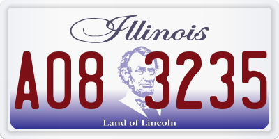 IL license plate A083235