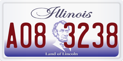 IL license plate A083238