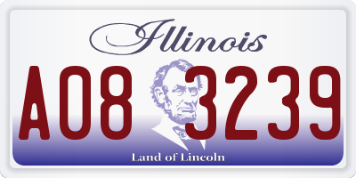 IL license plate A083239