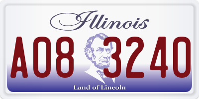 IL license plate A083240