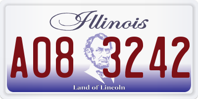 IL license plate A083242