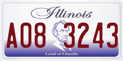 IL license plate A083243