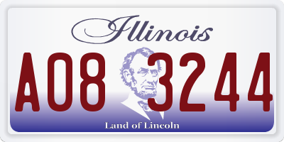 IL license plate A083244