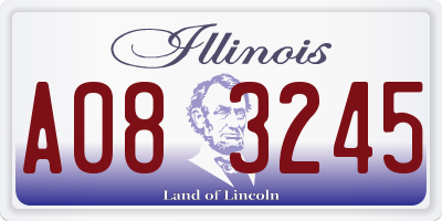 IL license plate A083245