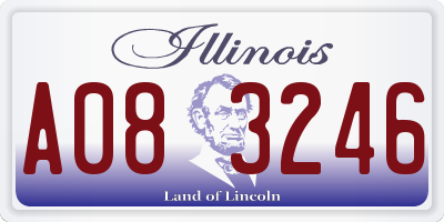 IL license plate A083246