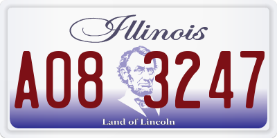 IL license plate A083247