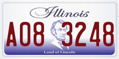 IL license plate A083248