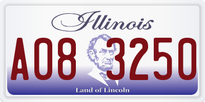 IL license plate A083250