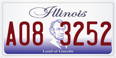 IL license plate A083252