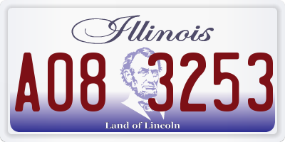 IL license plate A083253