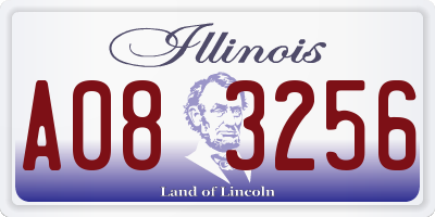 IL license plate A083256