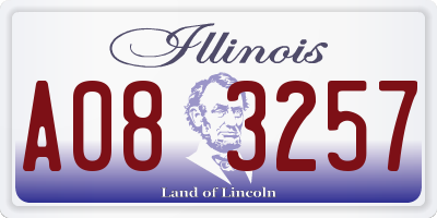 IL license plate A083257