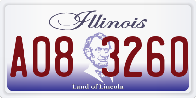 IL license plate A083260