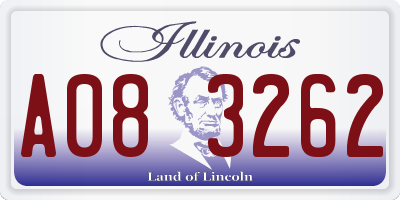 IL license plate A083262