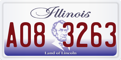 IL license plate A083263