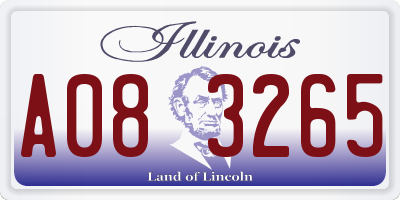 IL license plate A083265