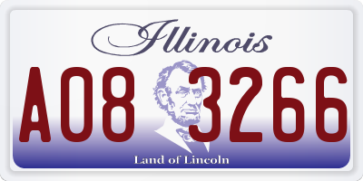 IL license plate A083266