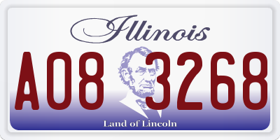 IL license plate A083268