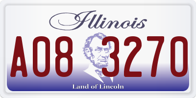 IL license plate A083270