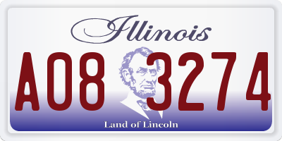 IL license plate A083274