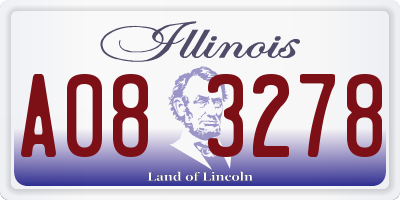 IL license plate A083278