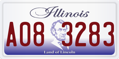 IL license plate A083283