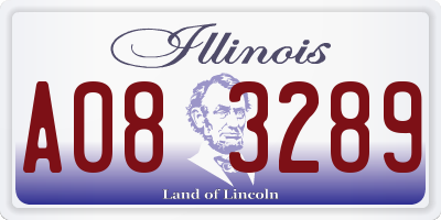 IL license plate A083289