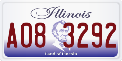 IL license plate A083292