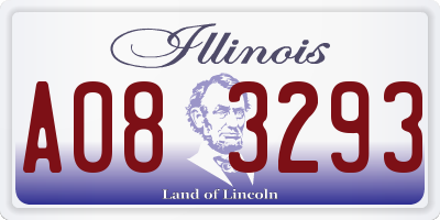 IL license plate A083293