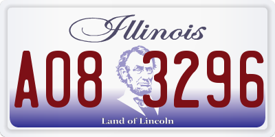 IL license plate A083296