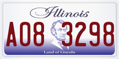 IL license plate A083298