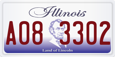 IL license plate A083302