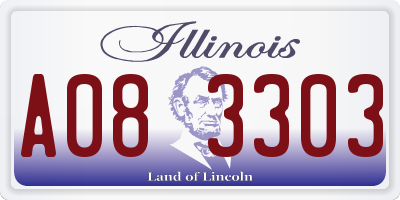 IL license plate A083303