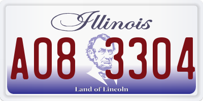 IL license plate A083304