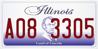 IL license plate A083305