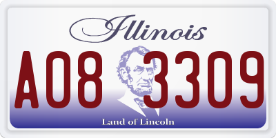 IL license plate A083309