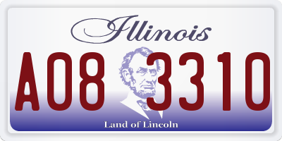 IL license plate A083310