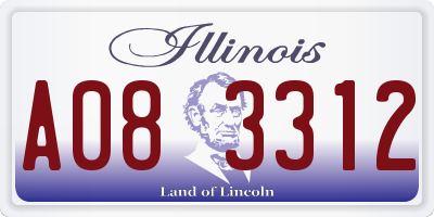 IL license plate A083312