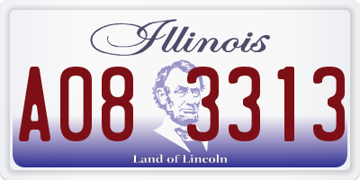 IL license plate A083313