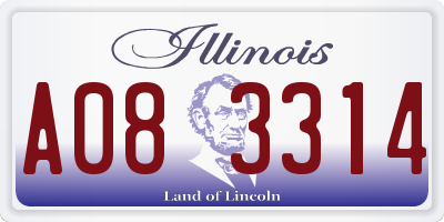 IL license plate A083314