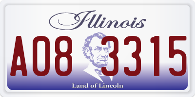 IL license plate A083315