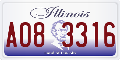 IL license plate A083316