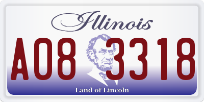 IL license plate A083318